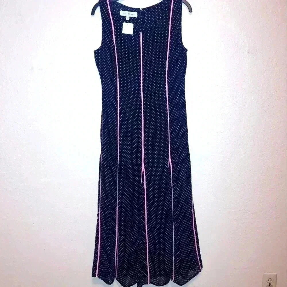 NWT Sarah Elizabeth Polka Dot Fit & Flare Sleeveless Lined Dress Size 10
